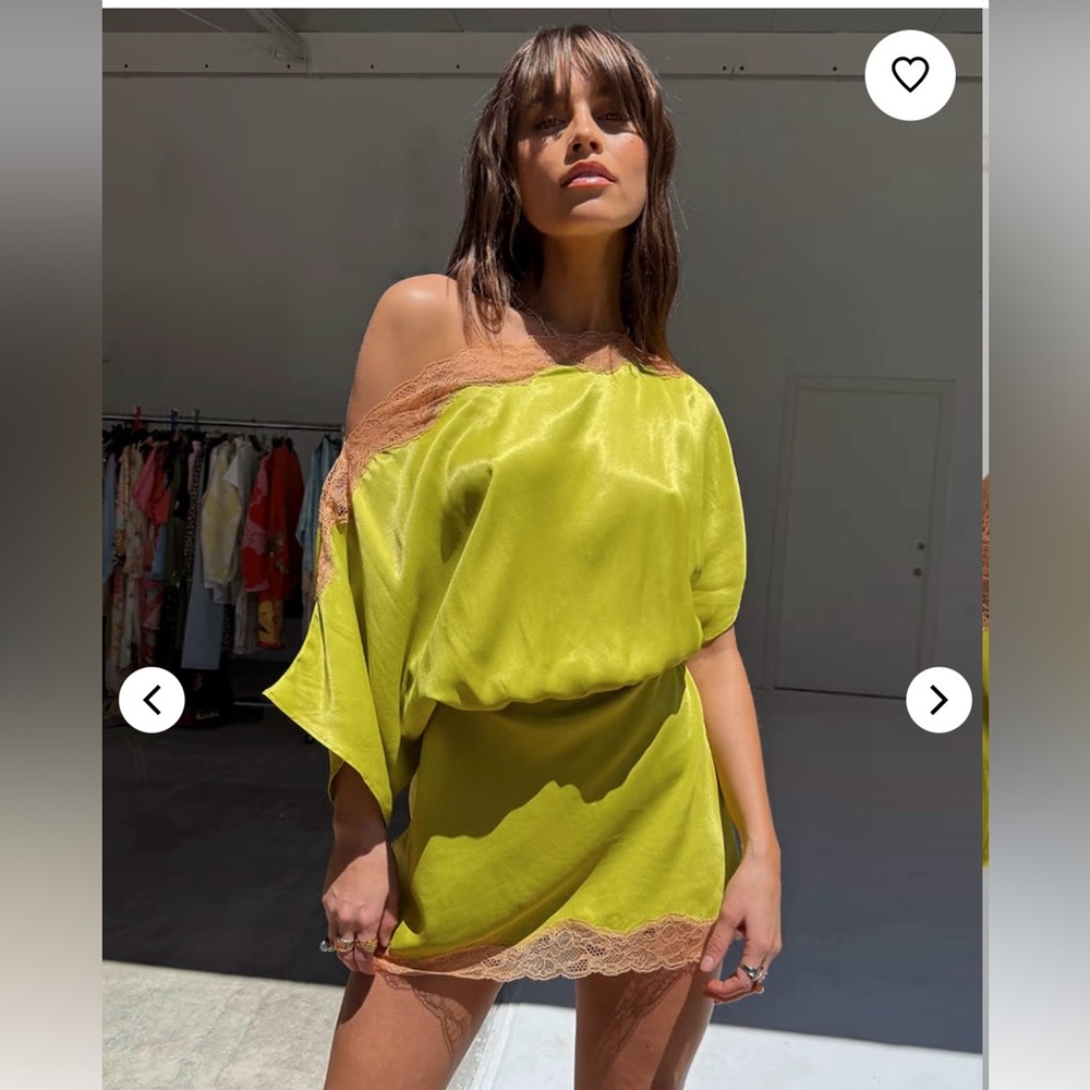Never Fully Dressed Lime Green Mini Dress (Brand New, Tags, Unworn)